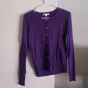 Purple cardigan